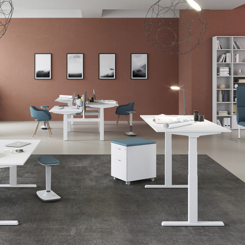 Bureau pour open space - UP - Las Mobili - sur pied / pour 2 personnes / contemporain