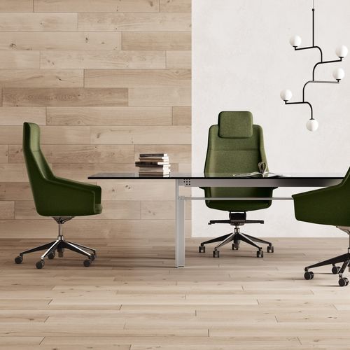 Fauteuil de direction contemporain - JERA - Las Mobili - en cuir / en tissu / en métal