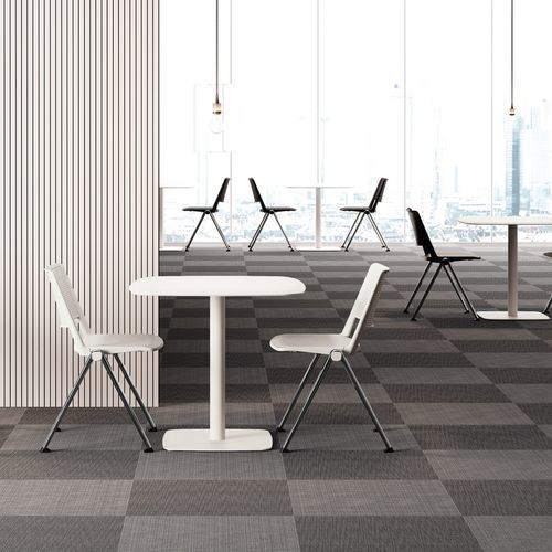 Chaise contemporaine - F01 - Las Mobili - d'intérieur / en polypropylène / avec piètement en métal