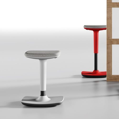 Tabouret de bureau contemporain - PROVINO - Las Mobili - en tissu / avec piètement en plastique / à roulettes