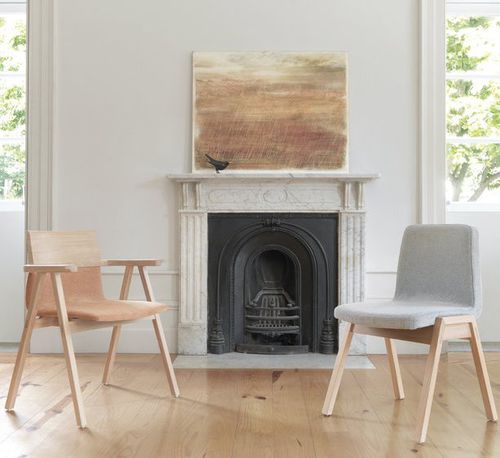 Chaise contemporaine - PENSIL - Wewood - Portuguese Joinery - d'intérieur / en tissu / en chêne