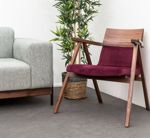 Fauteuil contemporain - PENSIL - Wewood - Portuguese Joinery - en cuir / en tissu / en chêne