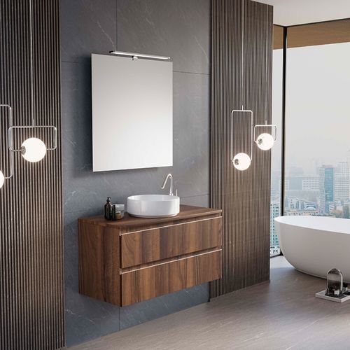 Meuble vasque suspendu - 03 - Mi baño - en céramique / en mélaminé / en pierre