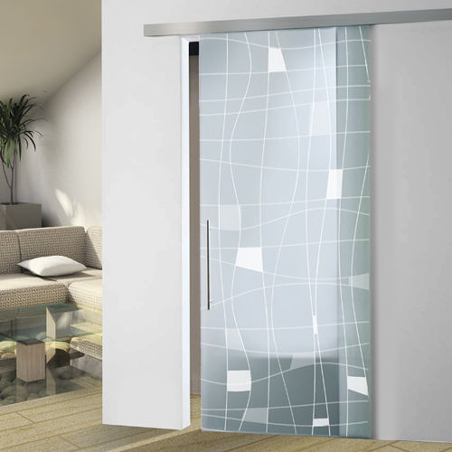 Porte d'intérieur - SV-SELFCLOSE X110 - SAHECO - en verre / coulissante / vitrée