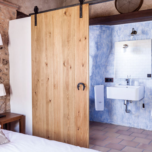 Système coulissant pour porte - SF-RUSTICO 80 - SAHECO - pour porte en bois