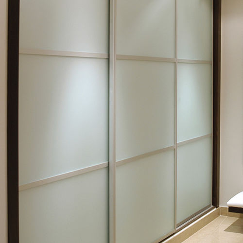 Porte de placard d'intérieur - SITUS : SL 45 - SAHECO - en verre / en aluminium / coulissante