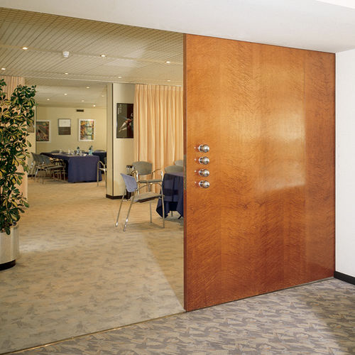 Cloison coulissante - CLASSIC : SF-A - SAHECO - vitrée / en bois / professionnelle