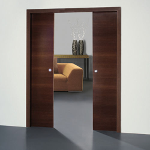 Porte d'intérieur - MULTIPLO : SF-SINCRO - SAHECO - en bois / coulissante / pleine
