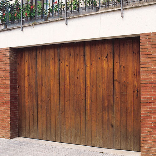 Porte industrielle pliante - INDUS FOLD : SF/SM - SAHECO - en bois / semi-vitrée