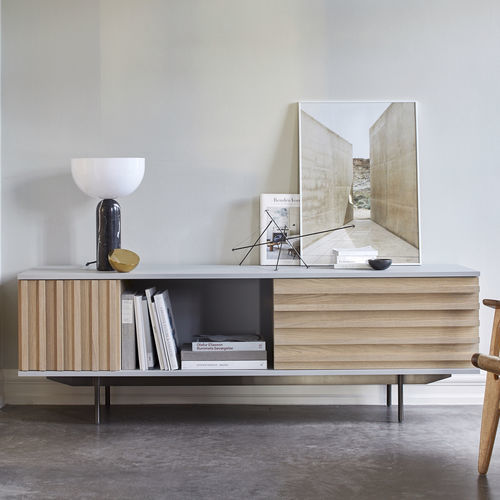 Buffet contemporain - HARRI  - more - en chêne / en noyer / en bois massif