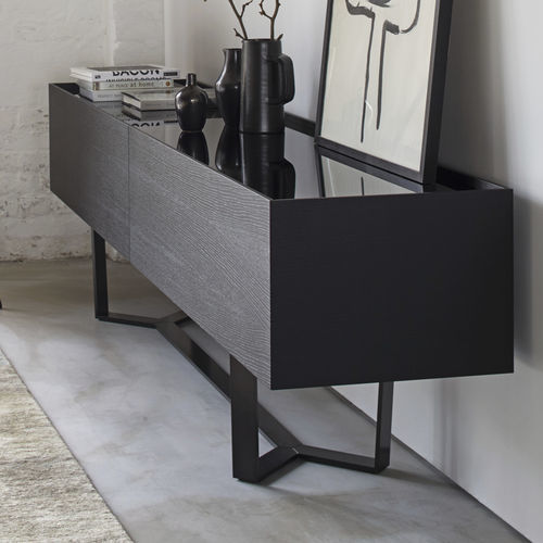 Buffet contemporain - PERO  - more - bois / en verre / avec tiroirs