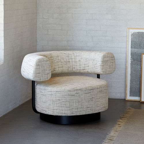 Fauteuil contemporain - OSO Swivel - more - en cuir / en mousse / en tissu