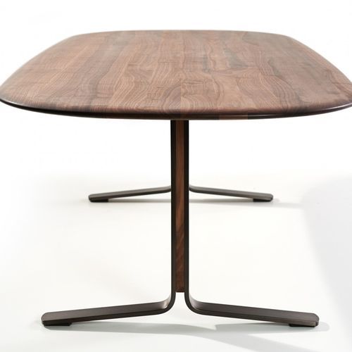 Table design - MOUNT  - more - en acier / en bois / bois