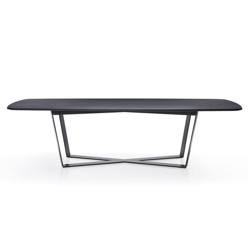 Table contemporaine - PERO - more - en acier / en acier laqué / bois