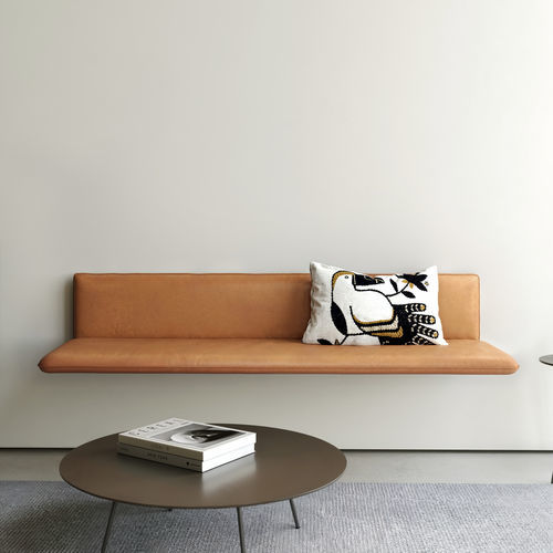 Banquette design - BLOW WALL-HUNG - more - en tissu / en cuir / avec piètement en acier