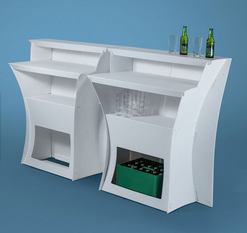 Comptoir de bar - ARC - Flux - en polypropylène / droit / lumineux