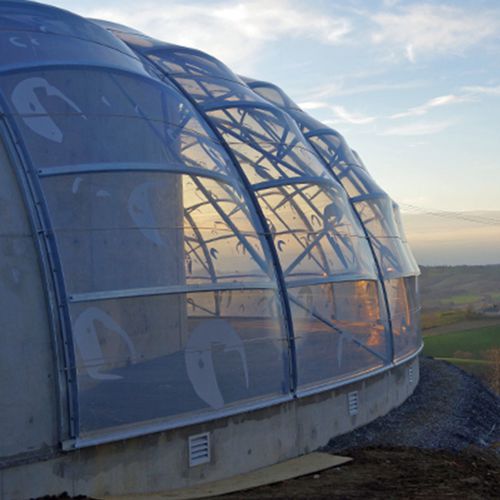 Structure tendue sur ossature métallique - HIGH POINT - en dôme / pour couverture / avec membrane en ETFE