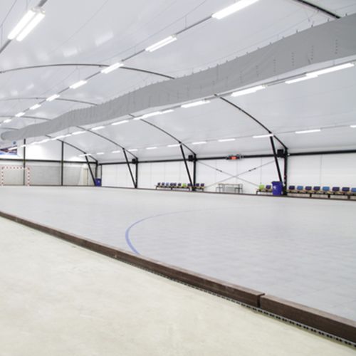 Structure tendue sur ossature métallique - HIGH POINT - à arche / pour couverture / avec membrane en pvc
