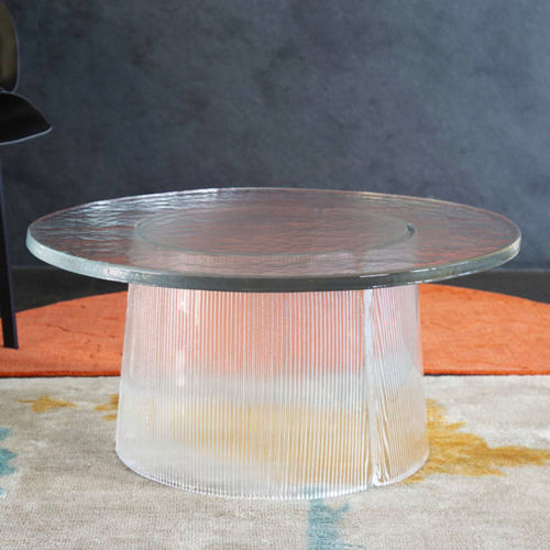 Table d'appoint contemporaine - BENT - Pulpo - en verre / avec piètement en verre / ronde
