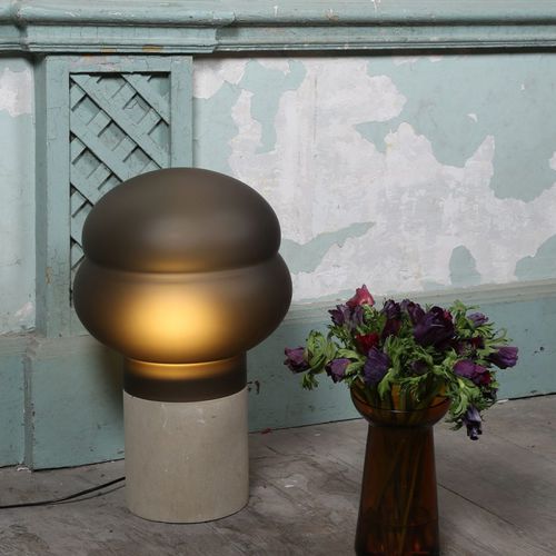 Lampe sur pied - KUMO SERIES - Pulpo - en verre soufflé / en pierre calcaire / contemporaine