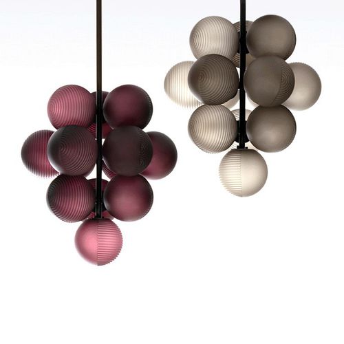 Suspension - STELLAR GRAPE - Pulpo - en acier à revêtement par poudre / en verre soufflé / design original