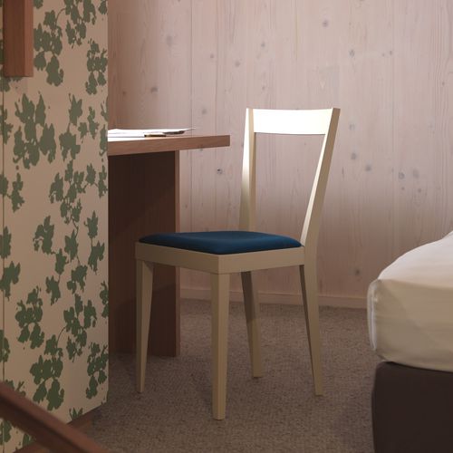 Chaise contemporaine - LIVIA 01 - L'abbate - d'intérieur / en tissu / en contreplaqué