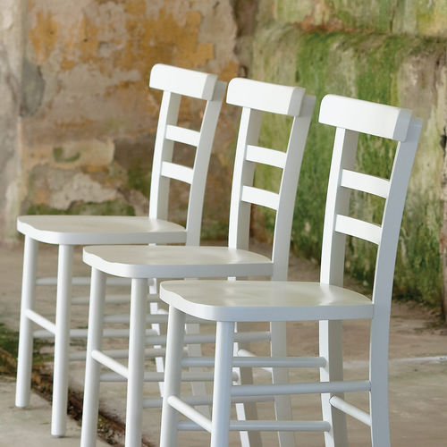 Chaise contemporaine - VIOLONIST - L'abbate - d'intérieur / en cuir / avec piètement en hêtre