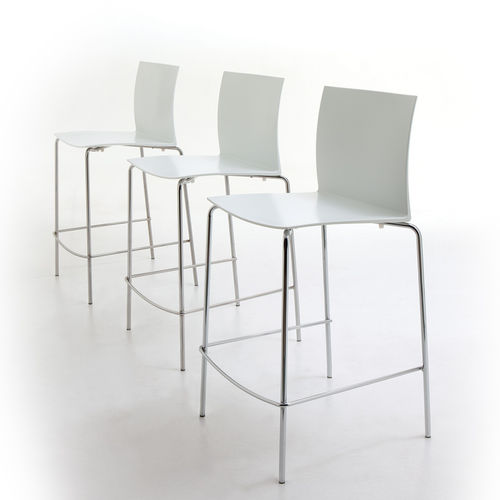 Chaise de bar contemporaine - METROPOLIS  - L'abbate - d'intérieur / en acier / en technopolymère