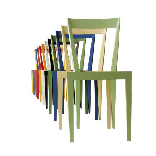 Chaise contemporaine - LIVIA - L'abbate - d'intérieur / en noyer / en contreplaqué