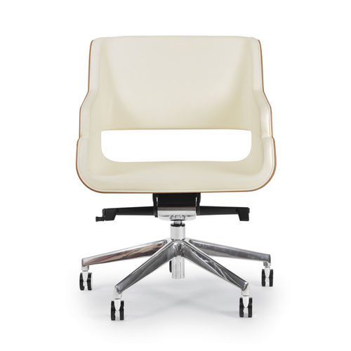 Chaise de bureau contemporaine - ROSE UNO+UNO - RICCARDO RIVOLI Design - d'intérieur / en tissu / en bois