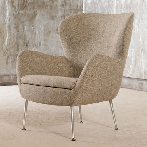 Fauteuil classique - SIXTY - RICCARDO RIVOLI Design - en tissu / en métal / en bois