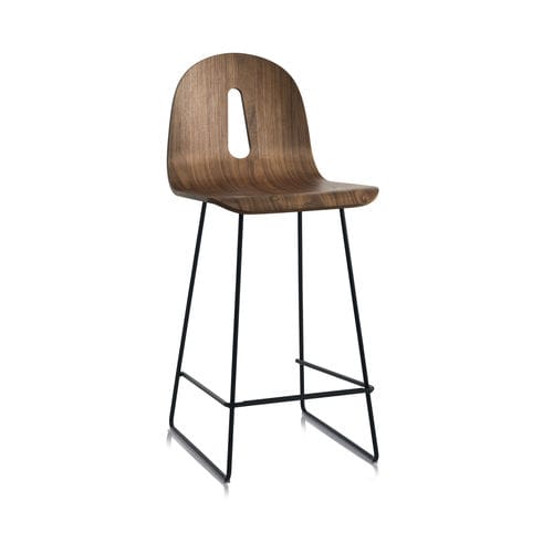 Chaise de bar contemporaine - GOTHAM WOODY - CHAIRS & MORE - en bois / en métal peint / luge