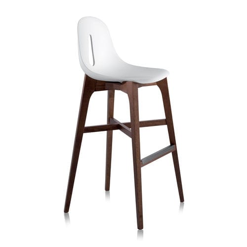 Chaise de bar contemporaine - GOTHAM W SG - CHAIRS & MORE - d'intérieur / en polyuréthane / avec piètement en hêtre