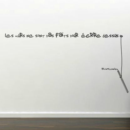 Sticker mural texte - LES MURS NE SONT ... - Paristic