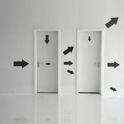 Sticker mural en vinyle - ARROWS 	 - Paristic - pour porte