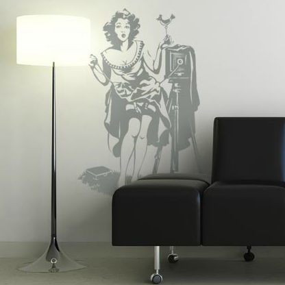 Sticker mural ornemental - PIN-UP 	 - Paristic - silhouette