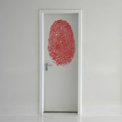 Sticker mural en vinyle - FINGERPRINT - Paristic - sur mesure / pour porte