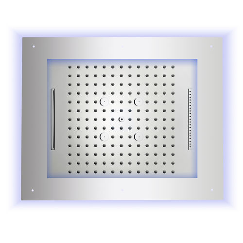 Pommeau de douche avec chromothérapie - HI0928 - BOSSINI - de plafond / rectangulaire / pluie