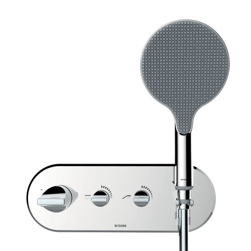Mitigeur de douche - Z00521+Z00135 - BOSSINI - mural / thermostatique / en métal chromé