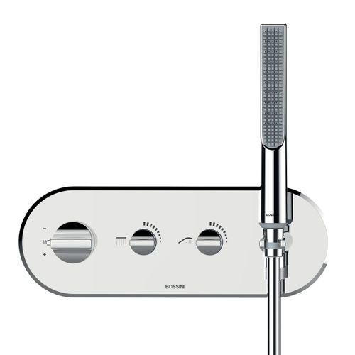 Mitigeur de douche - Z00523+Z00135 - BOSSINI - mural / thermostatique / en métal chromé
