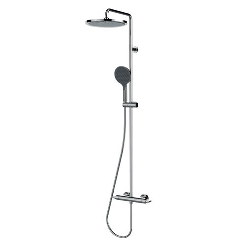 Colonne de douche thermostatique - L10505 - BOSSINI - en laiton / finition chrome / blanche mate