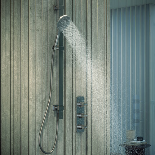 Colonne de douche en laiton - D48086 - BOSSINI - murale / contemporaine / avec douche à main
