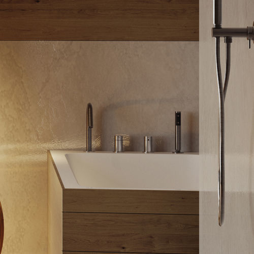 Mitigeur de vasque - INZ228  - BOSSINI - à poser / en acier inoxydable 316L / 4 trous