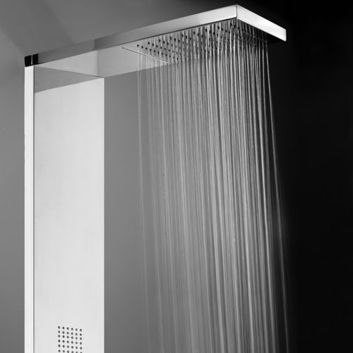 Colonne de douche thermostatique - L00891 - BOSSINI - en inox / murale / contemporaine
