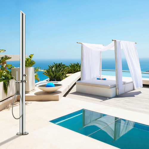 Colonne de douche d'extérieur - L00866 - BOSSINI - en inox / sur pied / contemporaine
