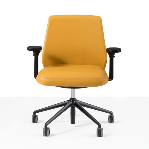 Chaise de bureau contemporaine - BEETLE LOW - Moschella Sedute Srl - d'intérieur / en cuir / en nylon