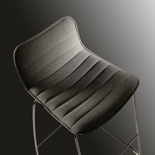Tabouret de bar contemporain - CABLE - Moschella Sedute Srl - en tissu / avec piètement en métal / luge