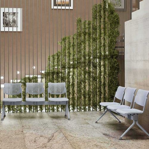 Sièges sur poutre en métal - MY  - Moschella Sedute Srl - en plastique / 3 places / contemporain