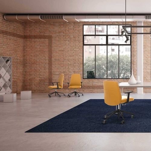 Fauteuil de bureau contemporain - BEETLE MEDIUM - Moschella Sedute Srl - en cuir / en acier / tapissé