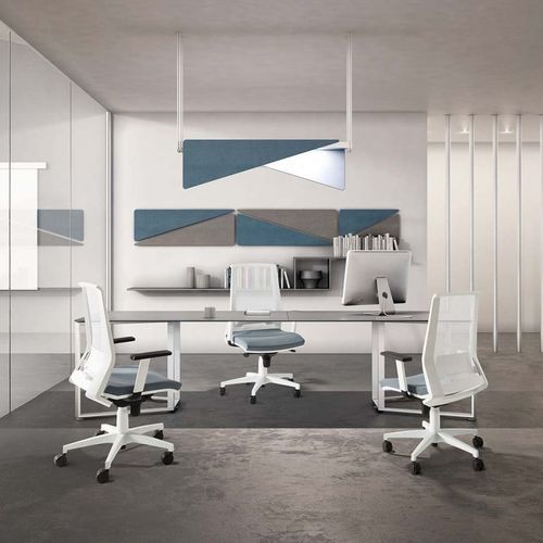 Fauteuil de bureau contemporain - LIGHT - Moschella Sedute Srl - en maille / en nylon / tapissé